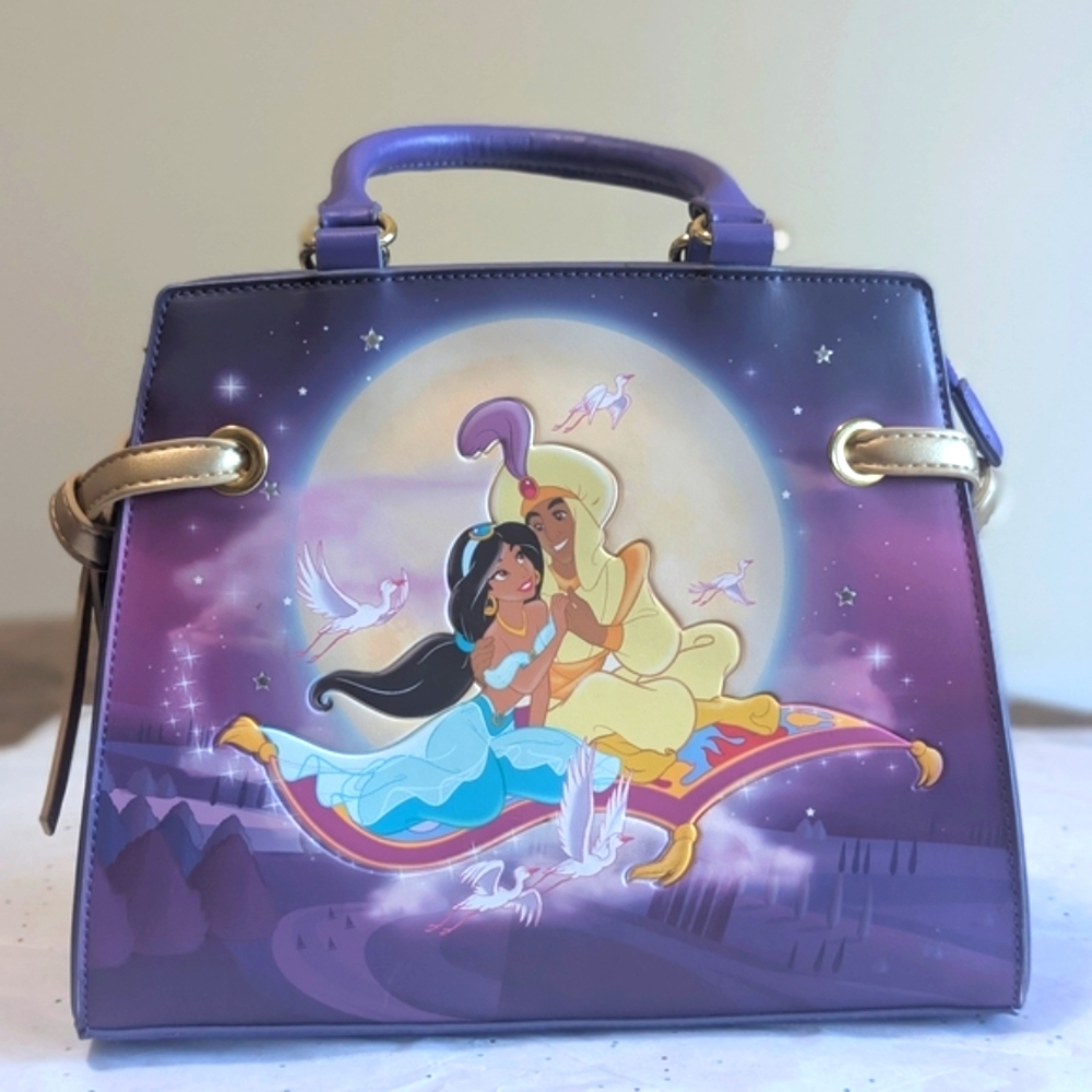 💜Jasmine & Alladin Disney Loungefly  Satchel